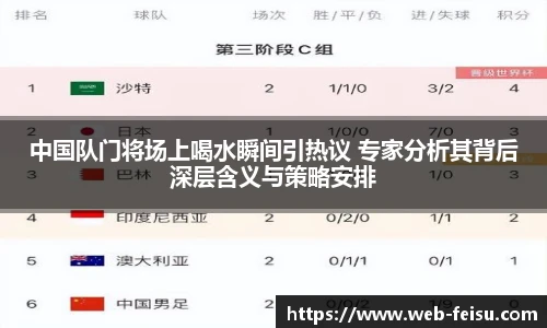 中国队门将场上喝水瞬间引热议 专家分析其背后深层含义与策略安排