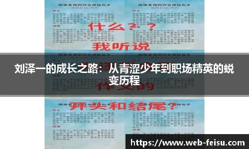 刘泽一的成长之路：从青涩少年到职场精英的蜕变历程