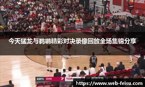 今天猛龙与鹈鹕精彩对决录像回放全场集锦分享